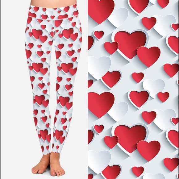 Adorable custom heart leggings! - Picture 1 of 2